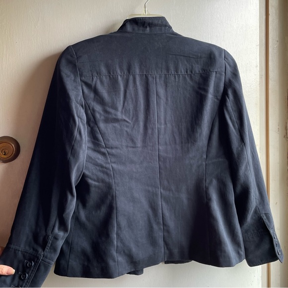 Coldwater Creek Navy Button Down Microfiber Jacket - Picture 2 of 2